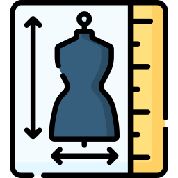 Clipart representing different sizes of a garment