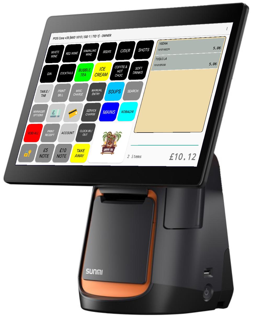 Sunmi EPOS terminal running POS Core